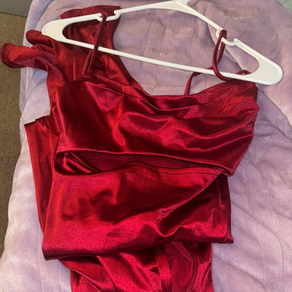 Windsor Vibrant Red Satin Dress